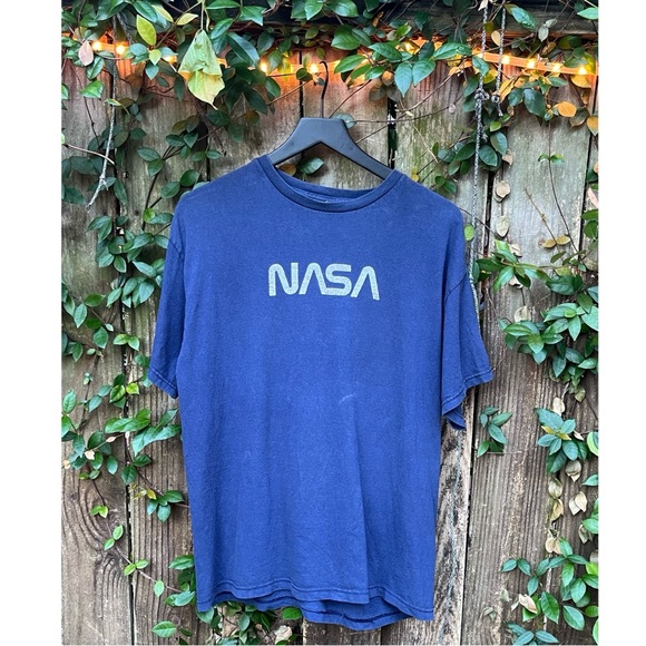 Delta Pro weight Other - Vintage 90s NASA navy blue Streetwear shirt